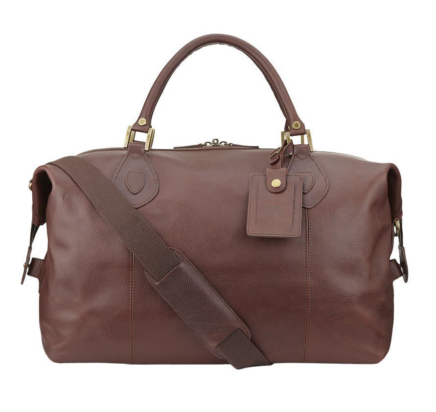 Barbour Leather Medium Travel Explorer Bag